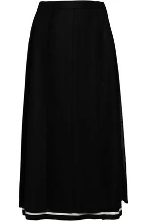 UNDERCOVER Falda a capas con diseño plisado