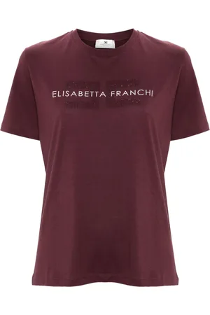 Elisabetta Franchi Playera con logo de strass