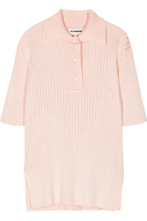 Jil Sander Playera tipo polo tejida de canalé