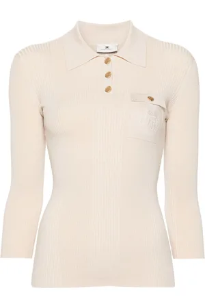Elisabetta Franchi Playera tipo polo con logo bordado