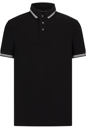 Emporio Armani Playera tipo polo con logo en el cuello