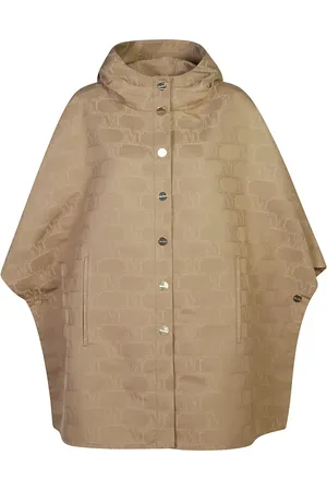 Max Mara Capa con capucha y monograma estampado