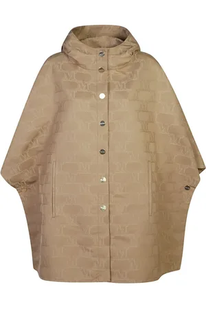 Max Mara Capa con capucha y monograma estampado