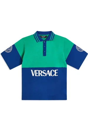 VERSACE Playera tipo polo con logo