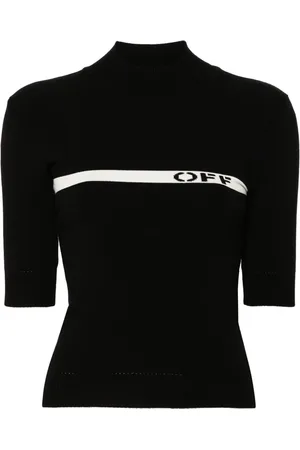 OFF-WHITE Playera con logo en intarsia
