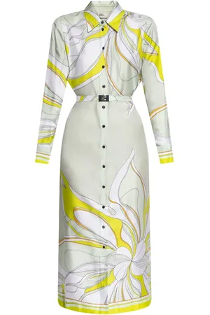 Tory Burch Vestido camisero de seda estampado