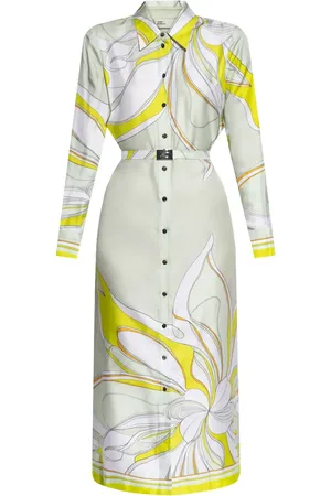 Tory Burch Vestido camisero de seda estampado