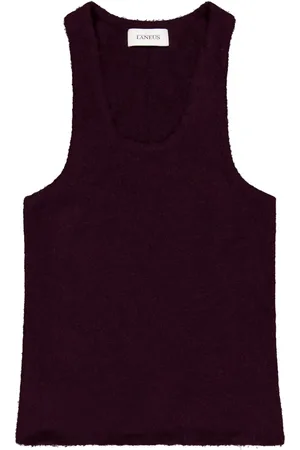 LANEUS Camiseta tejida sin mangas