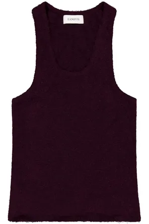 LANEUS Camiseta tejida sin mangas