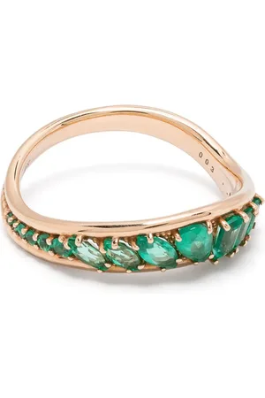 Fernando Jorge Emerald Stream Wave Ring