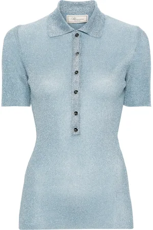 BLUMARINE Playera tipo polo de lúrex