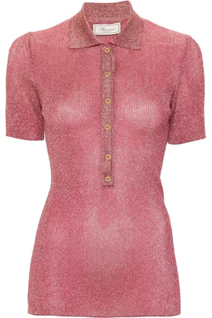 BLUMARINE Playera tipo polo de lúrex