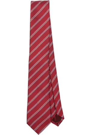 Salvatore Ferragamo Corbata de seda con estampado Gancini