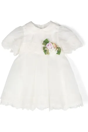 COLORICHIARI Vestido con ribete de encaje