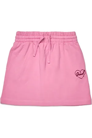 Diesel Falda con logo bordado y cordones en la pretina