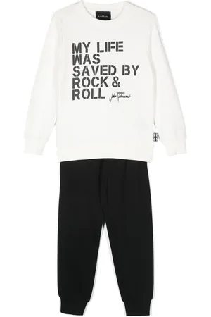 John Richmond Traje deportivo con texto estampado