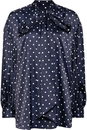 Simone Rocha Camisa con mangas farol y moño