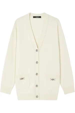 VERSACE Cárdigan oversize con cuello en V