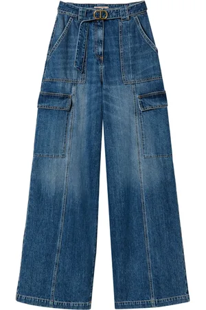 Twin-Set Jeans con tiro alto y cinturón