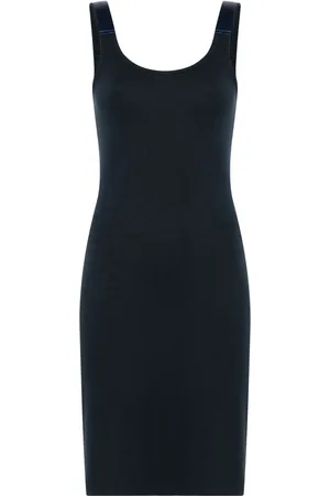 Helmut Lang Vestido corto de tejido fino de canalé
