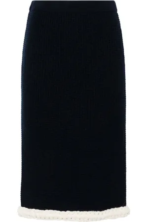 Moschino Falda de tejido gofrado