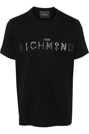 John Richmond Playera con logo y apliques