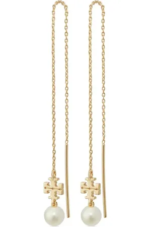 Tory Burch Arracadas Kira con perla