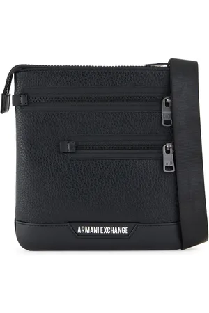 Armani Exchange Mochila tipo mensajero con logo en la correa