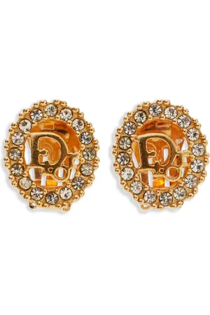Dior Aretes con detalles de strass