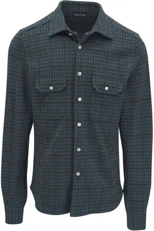 Kiton Camisa con cuadros estampados