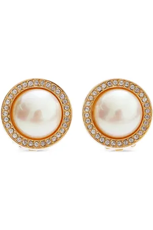 Dior Aretes con perla artificial