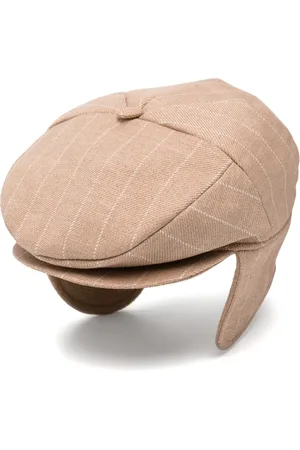 COLORICHIARI Gorra baker boy con estampado de rayas diplomáticas