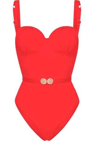 Noire Swimwear Traje de baño balconette fruncido con cinturón