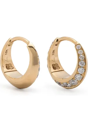 Lizzie Mandler Aretes Crescent en oro amarillo de 18kt