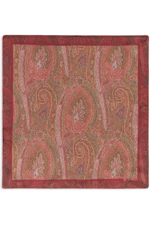 Etro Mascada de seda con logo estampado