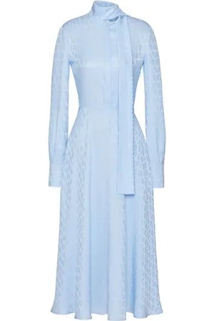 VALENTINO GARAVANI Vestido midi de seda Toile Iconographe