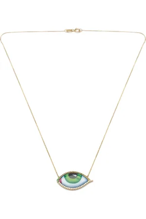 Lito 14kt yellow gold Grand Vert diamond and tsavorite necklace