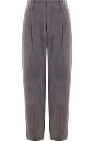 Brunello Cucinelli Pantalones elásticos de gamuza
