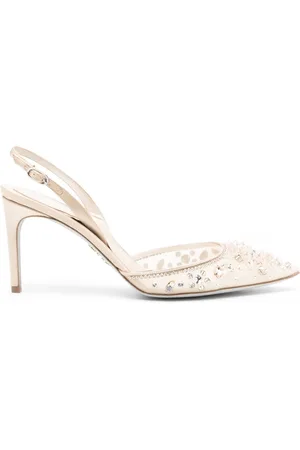 RENE CAOVILLA Zapatillas con detalles de mostacillas y tacón de 90mm