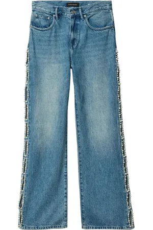 Purple Brand Jeans con detalle de perlas