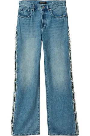 Purple Brand Jeans con detalle de perlas