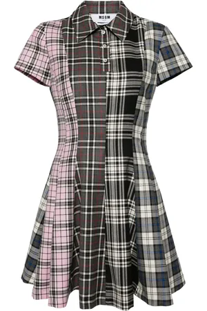 Msgm Vestido con motivo de cuadros