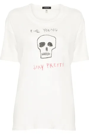 R13 Playera con eslogan estampado