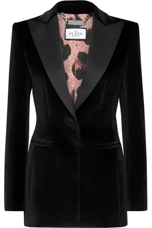 Philipp Plein Blazer de terciopelo con motivo Skull