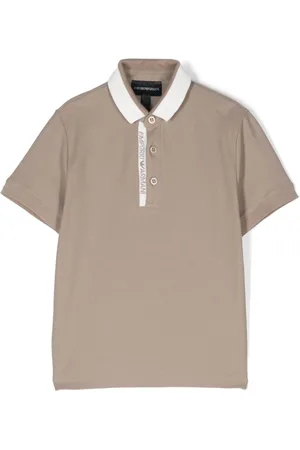 Emporio Armani Playera tipo polo con logo bordado