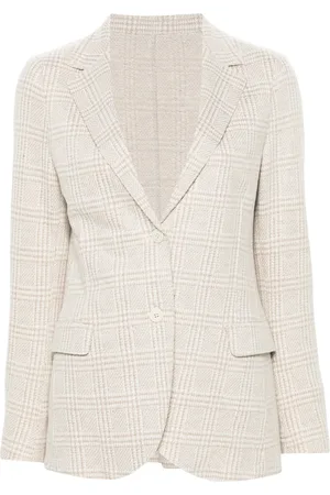 ELEVENTY Blazer con estampado de cuadros príncipe de Gales