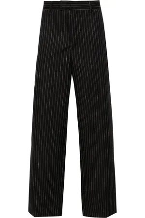 Msgm Pantalones con estampado de rayas diplomáticas