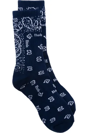 Rhude Calcetines con motivo de bandana