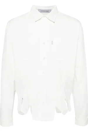 JUNTAE KIM Camisa estilo corset con pétalos cuadrados