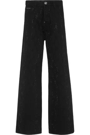 Philipp Plein Jeans acampanados con monograma